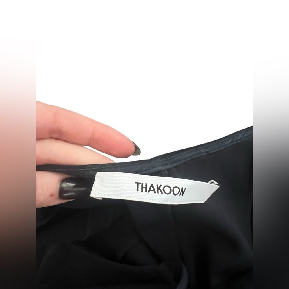 THAKOON Midnight Blue A-Line Spaghetti Strap Slip Dress Size 8 - Picture 6 of 9